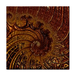 Copper Caramel Swirls Abstract Art Face Towel by Celenk