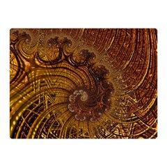 Copper Caramel Swirls Abstract Art Double Sided Flano Blanket (mini)  by Celenk