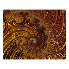 Copper Caramel Swirls Abstract Art Double Sided Flano Blanket (large)  by Celenk