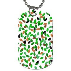 Leaves True Leaves Autumn Green Dog Tag (One Side)