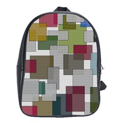 Decor Painting Design Texture School Bag (XL)