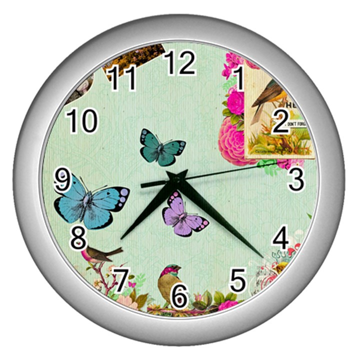 collage Wall Clocks (Silver) 