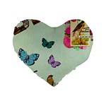 collage Standard 16  Premium Flano Heart Shape Cushions Front