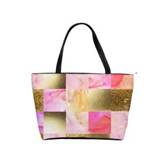 Collage Gold And Pink Shoulder Handbags by NouveauDesign