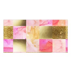 Collage Gold And Pink Satin Shawl by NouveauDesign