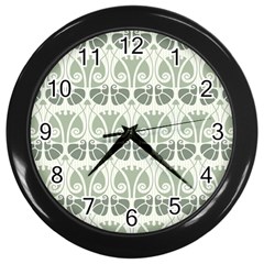 Teal Beige Wall Clocks (black) by NouveauDesign