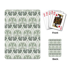 Teal Beige Playing Card by NouveauDesign