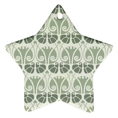 Teal Beige Star Ornament (two Sides) by NouveauDesign