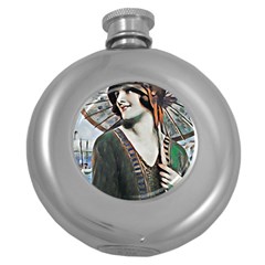 Gatsby Sommer Round Hip Flask (5 Oz) by NouveauDesign