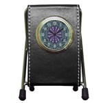 Star And Flower Mandala In Wonderful Colors Pen Holder Desk Clocks Front