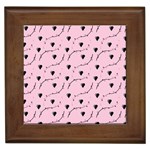 Love Hearth Pink Pattern Framed Tiles Front