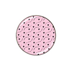 Love Hearth Pink Pattern Hat Clip Ball Marker (4 Pack) by Celenk