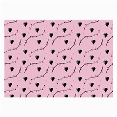 Love Hearth Pink Pattern Large Glasses Cloth (2-side)