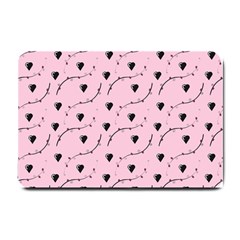 Love Hearth Pink Pattern Small Doormat  by Celenk