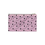 Love Hearth Pink Pattern Cosmetic Bag (Small)  Back