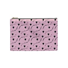 Love Hearth Pink Pattern Cosmetic Bag (medium)  by Celenk