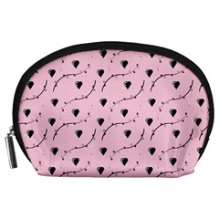 Love Hearth Pink Pattern Accessory Pouches (large)  by Celenk