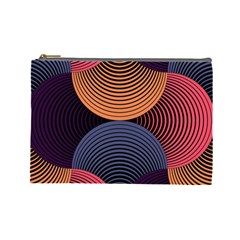 Geometric Swirls Cosmetic Bag (large)  by Celenk