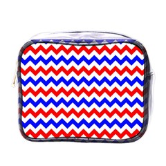 Zig Zag Pattern Mini Toiletries Bags by Celenk