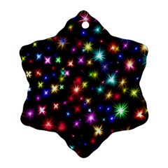 Fireworks Rocket New Year S Day Snowflake Ornament (two Sides) by Celenk