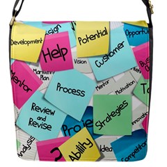 Stickies Post It List Business Flap Messenger Bag (s) by Celenk