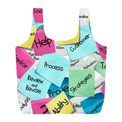 Stickies Post It List Business Full Print Recycle Bags (l)  by Celenk