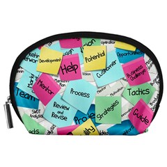 Stickies Post It List Business Accessory Pouches (large)  by Celenk