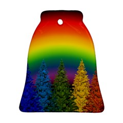 Christmas Colorful Rainbow Colors Ornament (bell) by Celenk