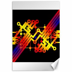 Board Conductors Circuits Canvas 12  X 18   by Celenk