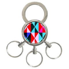 Geometric Pattern 3-ring Key Chains by Celenk