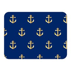 Gold Anchors Background Double Sided Flano Blanket (mini)  by Celenk