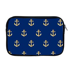 Gold Anchors Background Apple Macbook Pro 17  Zipper Case by Celenk