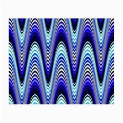 Waves Wavy Blue Pale Cobalt Navy Small Glasses Cloth by Celenk