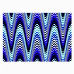 Waves Wavy Blue Pale Cobalt Navy Large Glasses Cloth by Celenk