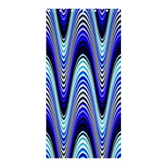 Waves Wavy Blue Pale Cobalt Navy Shower Curtain 36  X 72  (stall)  by Celenk