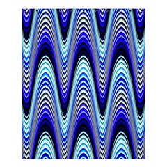 Waves Wavy Blue Pale Cobalt Navy Shower Curtain 60  X 72  (medium)  by Celenk