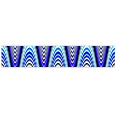 Waves Wavy Blue Pale Cobalt Navy Large Flano Scarf  by Celenk