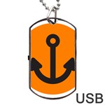 Anchor Keeper Sailing Boat Dog Tag USB Flash (Two Sides) Back