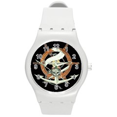 Anchor Seaman Sailor Maritime Ship Round Plastic Sport Watch (m) by Celenk