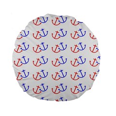 Anchors Nautical Backdrop Sea Nautical Standard 15  Premium Flano Round Cushions by Celenk