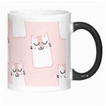 Pattern Cat Pink Cute Sweet Fur Morph Mugs Right