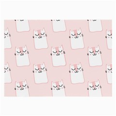 Pattern Cat Pink Cute Sweet Fur Large Glasses Cloth (2-side) by Celenk