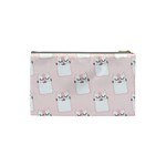 Pattern Cat Pink Cute Sweet Fur Cosmetic Bag (Small)  Back