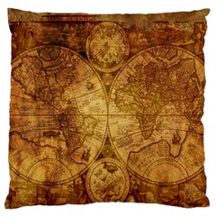 Map Of The World Old Historically Standard Flano Cushion Case (one Side) by Celenk