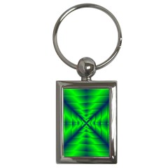 Shiny Lime Navy Sheen Radiate 3d Key Chains (rectangle)  by Celenk