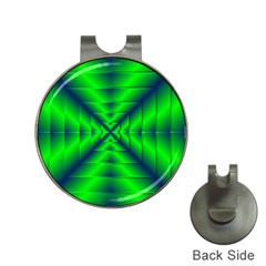 Shiny Lime Navy Sheen Radiate 3d Hat Clips With Golf Markers by Celenk
