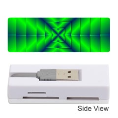 Shiny Lime Navy Sheen Radiate 3d Memory Card Reader (stick)  by Celenk