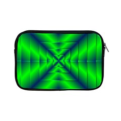 Shiny Lime Navy Sheen Radiate 3d Apple Ipad Mini Zipper Cases by Celenk