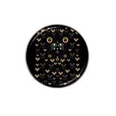 Merry Black Cat In The Night And A Mouse Involved Pop Art Hat Clip Ball Marker by pepitasart