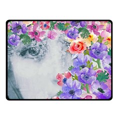 Flower Girl Double Sided Fleece Blanket (small)  by NouveauDesign
